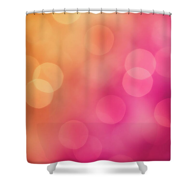 Particle Shower Curtain featuring the photograph Defocused Light Background by Jasmina007