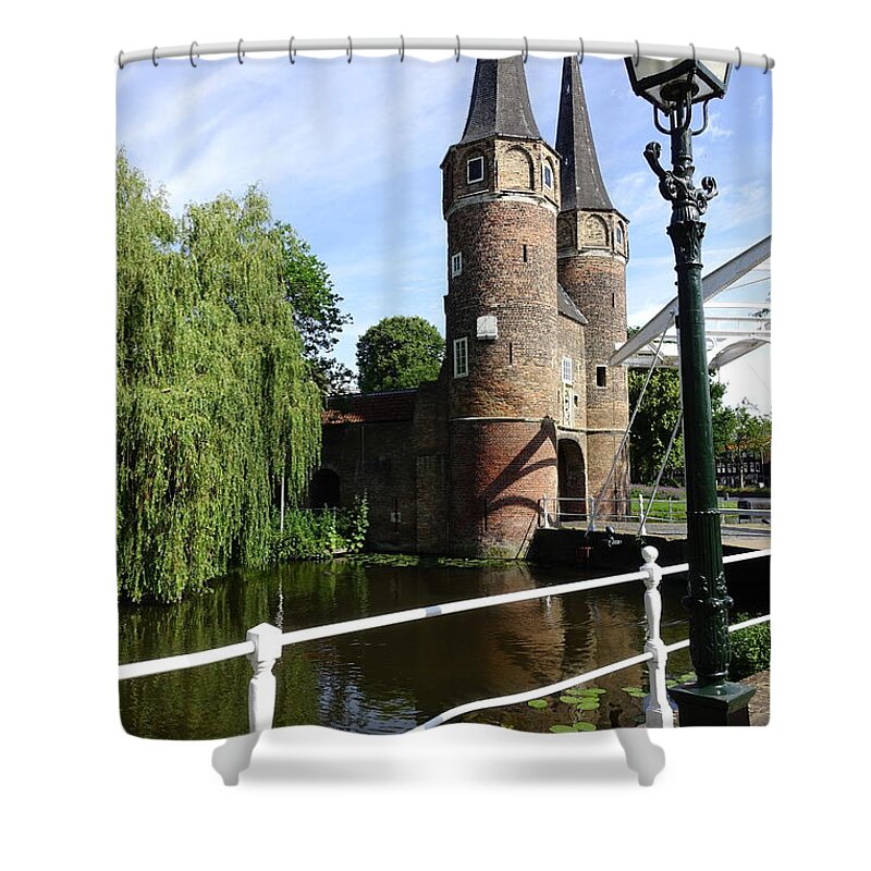 Delft Shower Curtain featuring the photograph Delft's Magnificent Gate by Patricia Caron