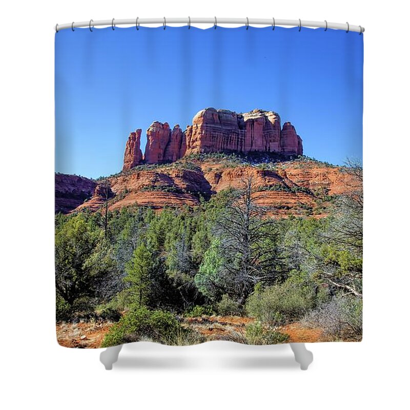 Jon Burch Shower Curtain featuring the photograph Desert Varnish by Jon Burch Photography