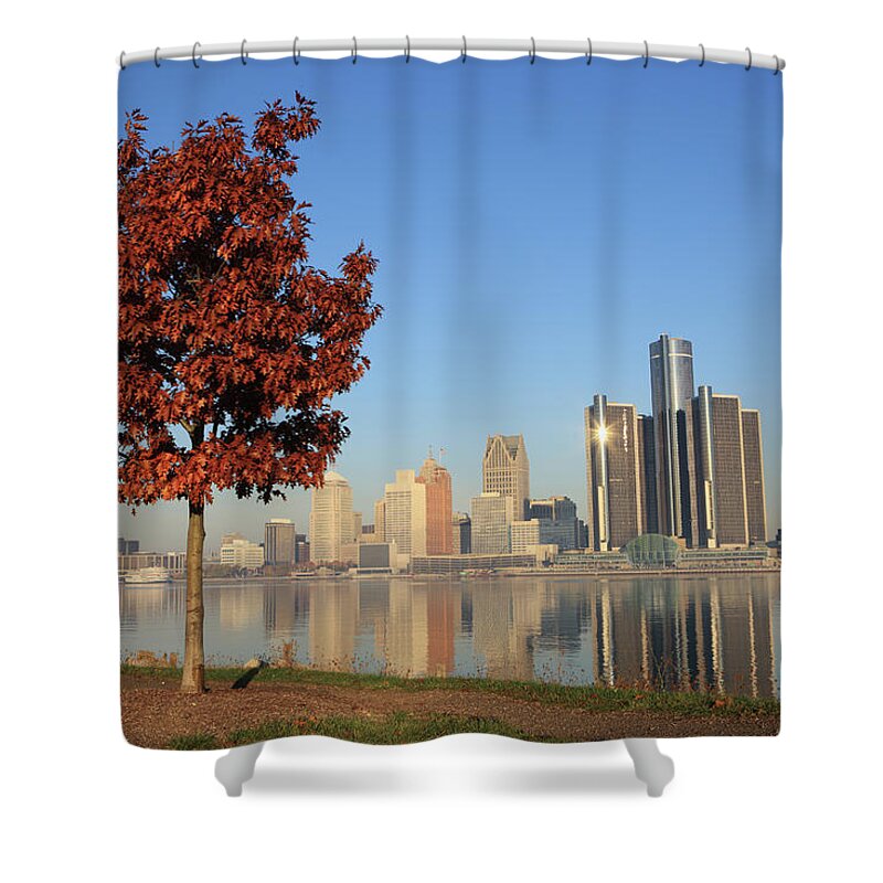 Scenics Shower Curtain featuring the photograph Detroit, Michigan by Jumper