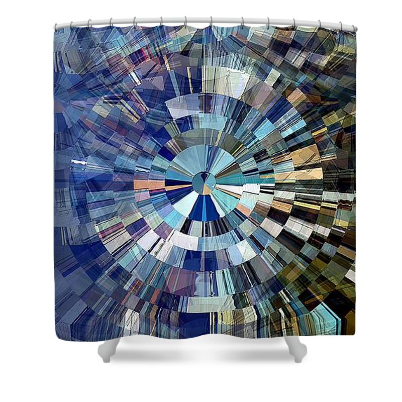 Radial Shower Curtain featuring the digital art Diamonds are Forever by David Manlove
