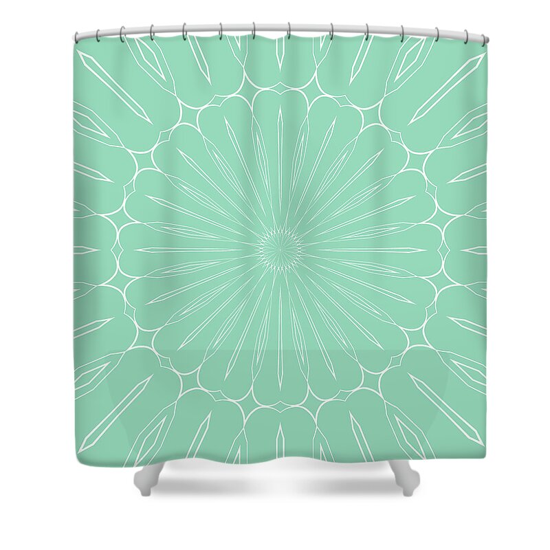 Flower Shower Curtain featuring the digital art Digital Art 78 by Angie Tirado