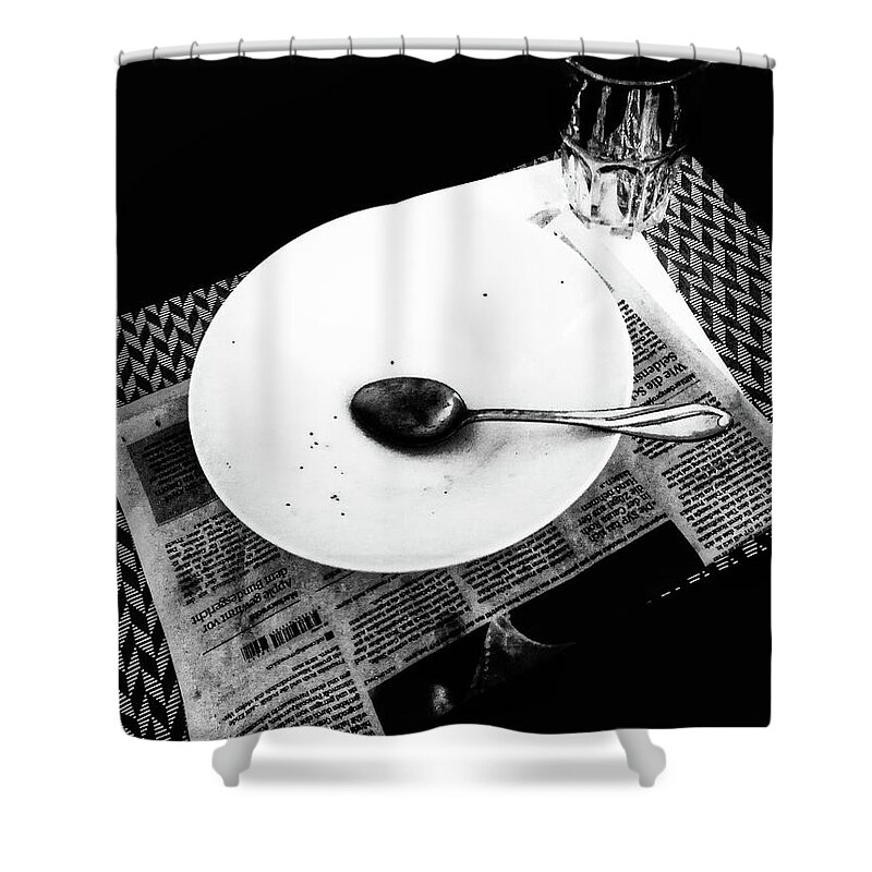 Dinner Shower Curtain featuring the photograph Dinner for One by Mimulux Patricia No
