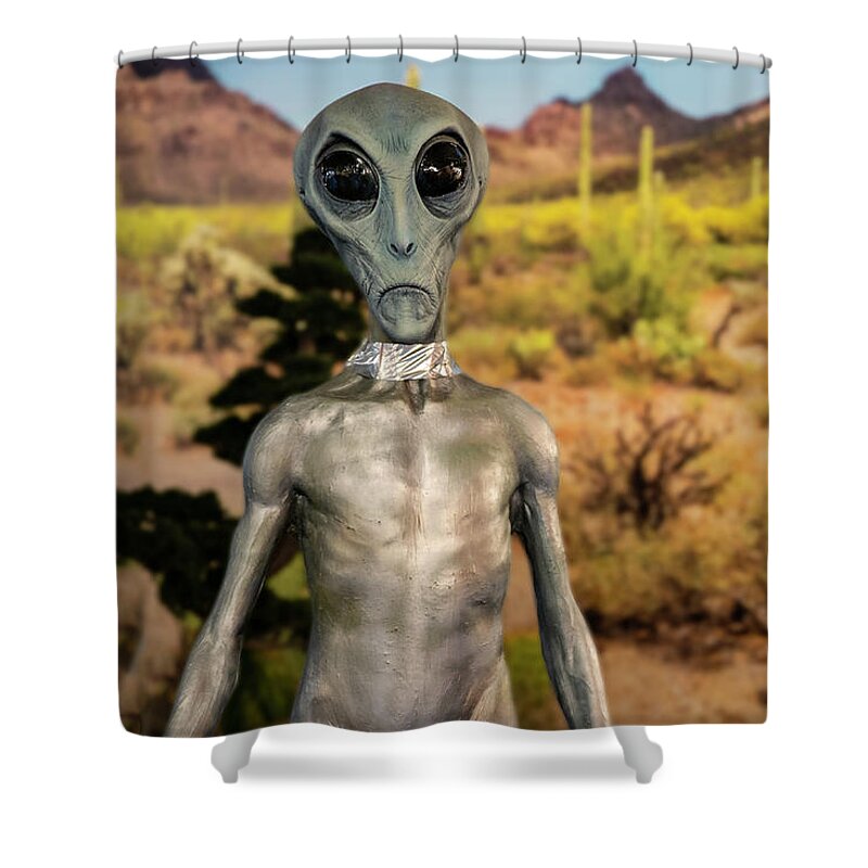 Alien Shower Curtain featuring the photograph Do You Believe by Melany Sarafis