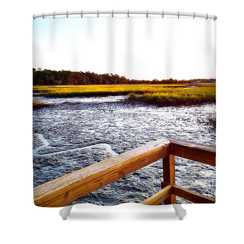 Dock Shower Curtain featuring the photograph Dock Point by Robert Knight
