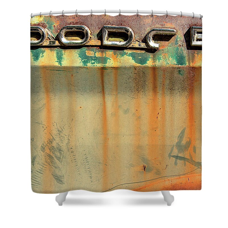 Old Car Shower Curtain featuring the photograph Dodge by Minnie Gallman