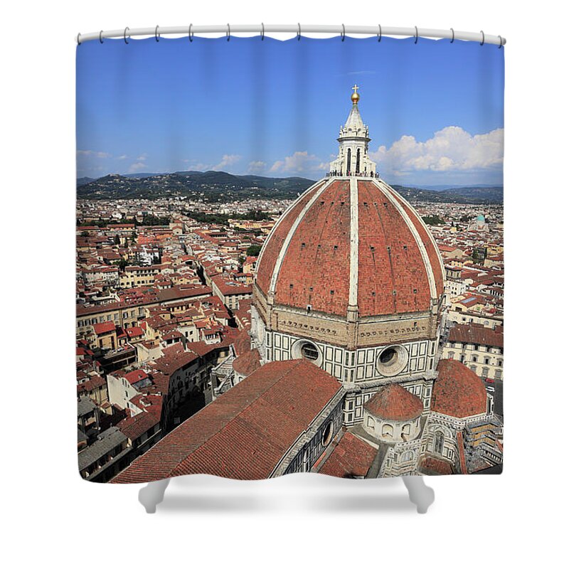 Gothic Style Shower Curtain featuring the photograph Dome Of Florence Cathedral, Florence by Mixa Co. Ltd.