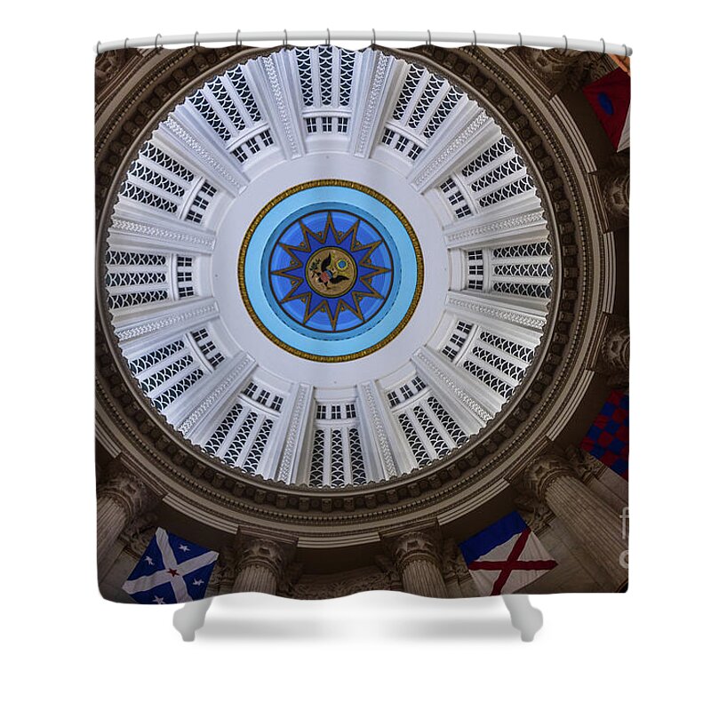 Boson Shower Curtain featuring the photograph Dome of the Boston Custom House by Thomas Marchessault