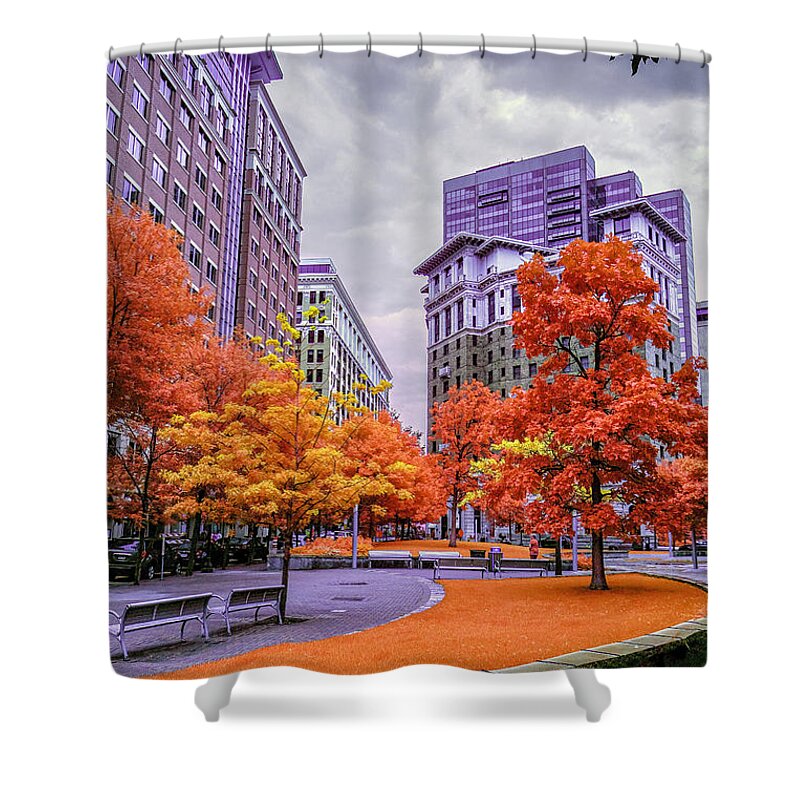 Daytime Shower Curtain featuring the photograph Downtown St. Paul Minnesota by Bill Frische