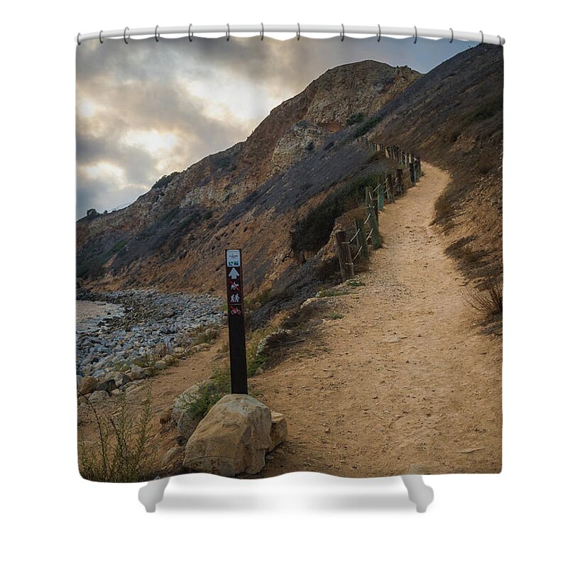 Beach Shower Curtain featuring the photograph Dramatic Tovemore Trail by Andy Konieczny