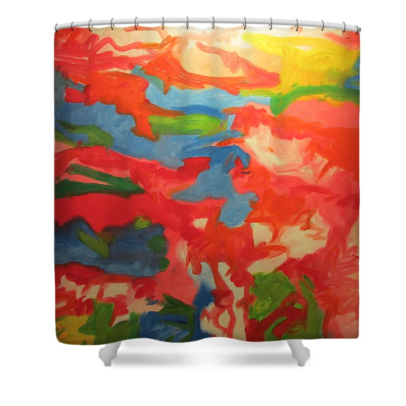 Abstract Shower Curtain featuring the painting Dream 909 by Steven Miller