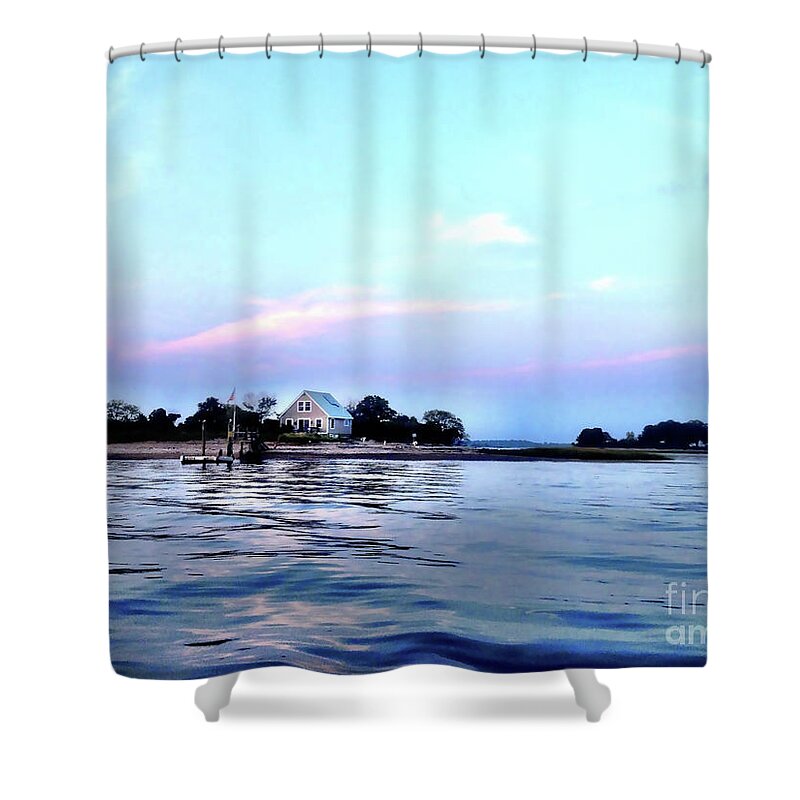 Island Shower Curtain featuring the photograph Drive-By Shooting No. 28- Island Home- Betts Island by Xine Segalas