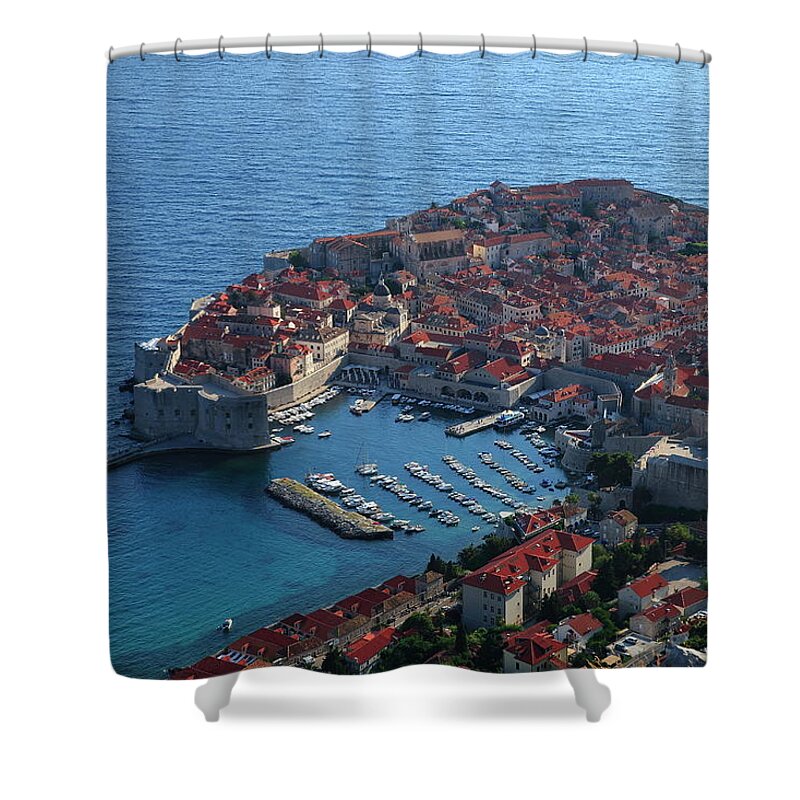 Tranquility Shower Curtain featuring the photograph Dubrovnik City View by Iñigo Escalante