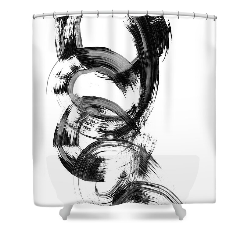 Abstract Shower Curtain featuring the painting Dynamic Spiral II by Ethan Harper