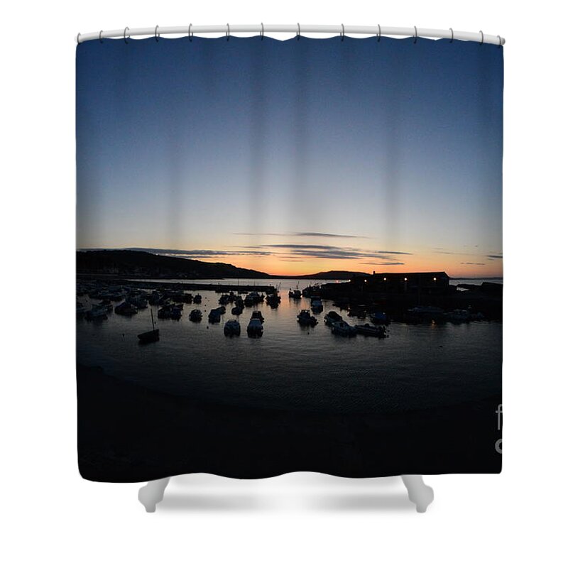 Early Shower Curtain featuring the photograph Early Morning Lyme Regis by Andy Thompson