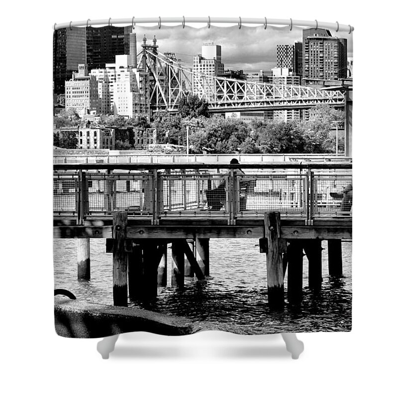 Cityscape Shower Curtain featuring the photograph East RiverScape No.1 by Steve Ember