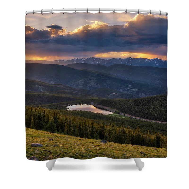Colorado Shower Curtain featuring the photograph Echo Lake Sunset by Darren White