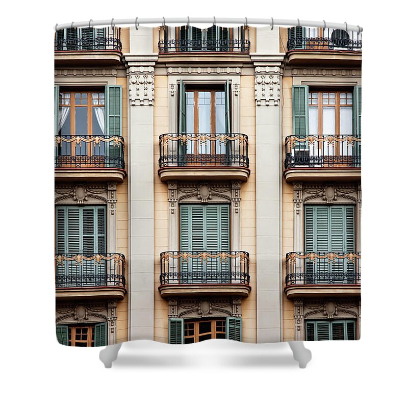 Apartment Shower Curtain featuring the photograph Elegant Palace Facade, 19th Century by Giorgiomagini
