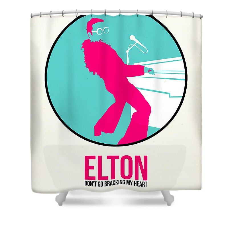 Elton John Shower Curtain featuring the digital art Elton Poster by Naxart Studio