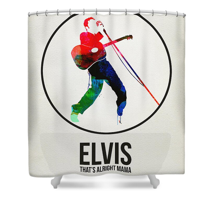 Elvis Presley Shower Curtain featuring the digital art Elvis Presley Watercolor by Naxart Studio