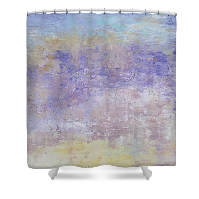 Abstract Shower Curtain featuring the painting Emotional Response by Roberta Rotunda