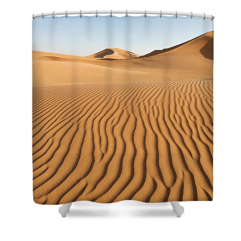 Scenics Shower Curtain featuring the photograph Empty Quarter, Oman by Franz Aberham