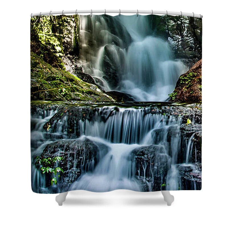 Waterfall Photos Shower Curtain featuring the photograph Enchanting Flow by Az Jackson
