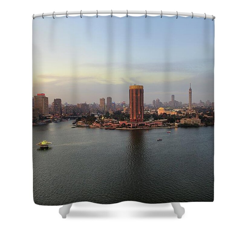Egypt Shower Curtain featuring the photograph End Of Nile ... Cairo by By Alan Tsai