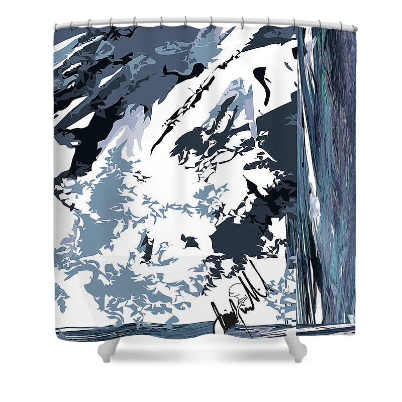  Shower Curtain featuring the digital art Enter by Jimmy Williams