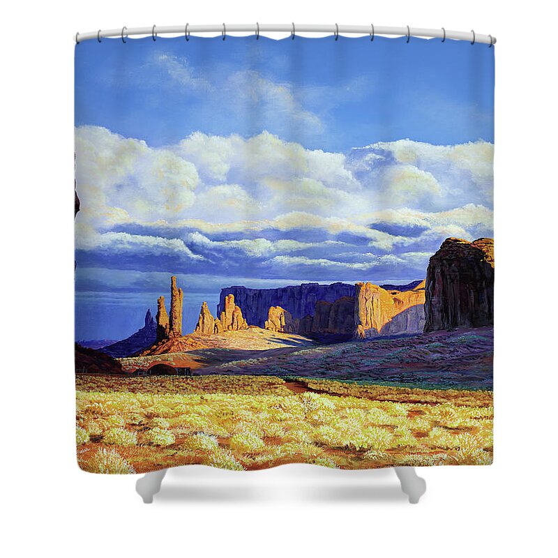T L Shower Curtain featuring the painting Eons of time by Timithy L Gordon