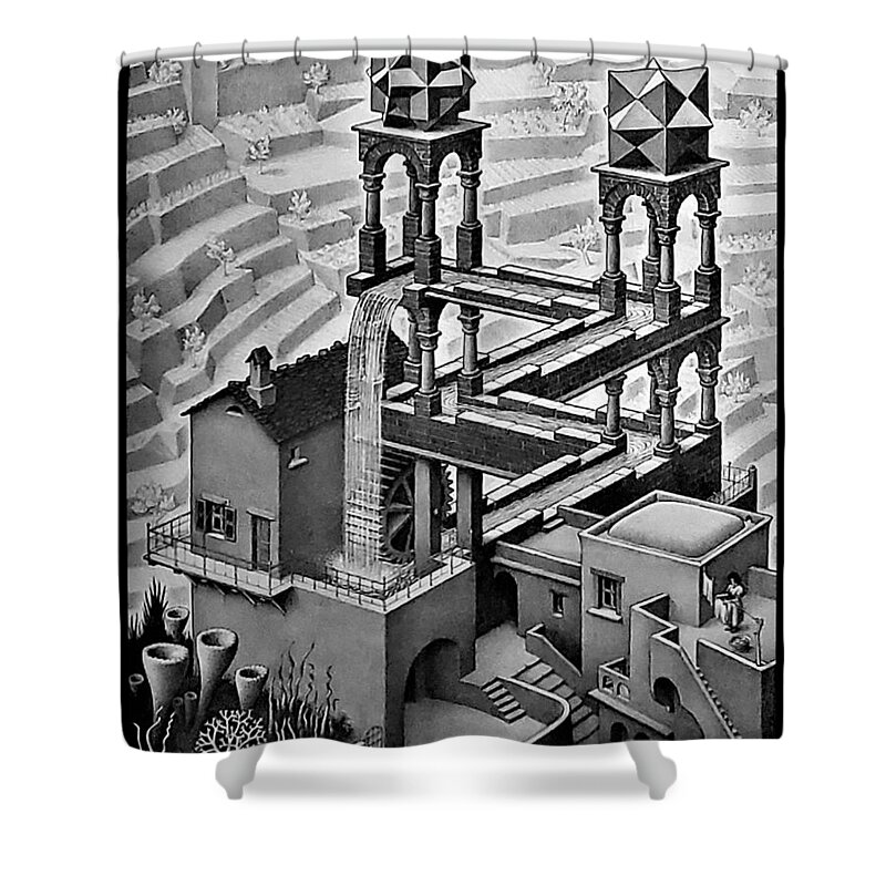 Maurits Cornelis Escher Shower Curtain featuring the photograph Escher 128 by Rob Hans