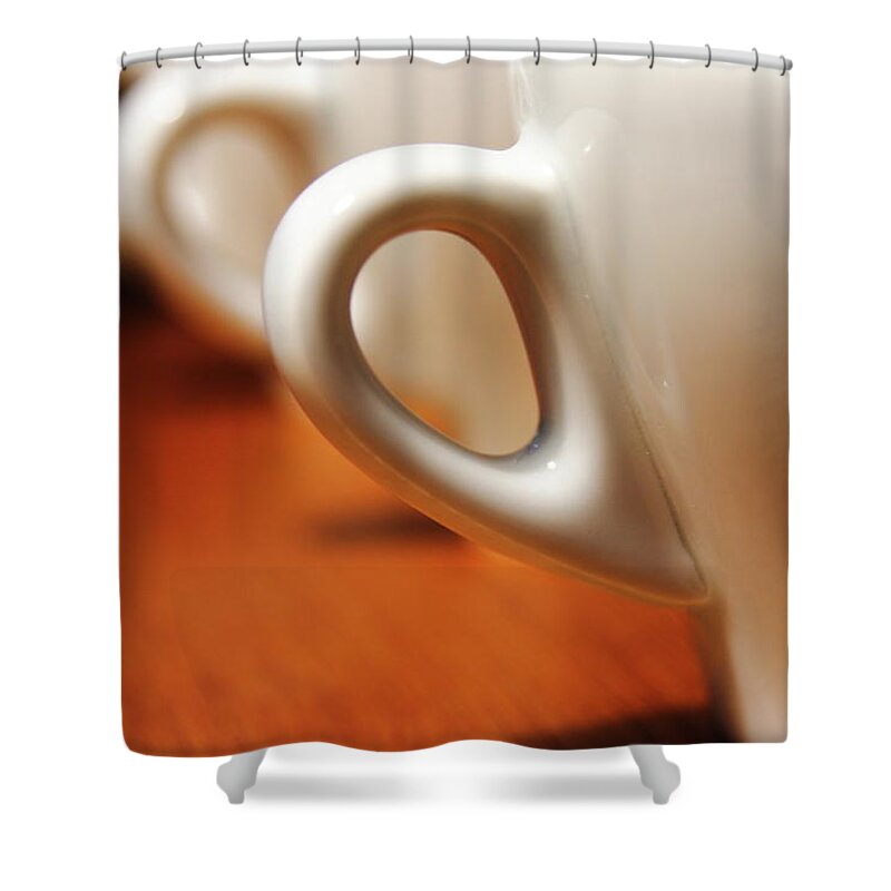 Shadow Shower Curtain featuring the photograph Espresso Cups by Kai Godehusen
