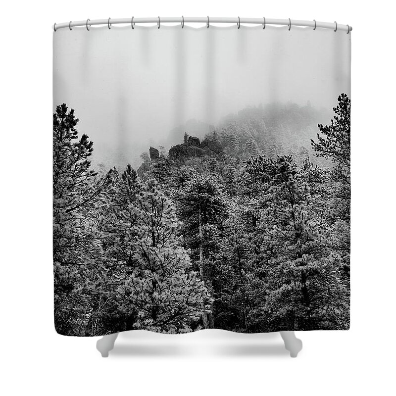 Estes National Park Shower Curtain featuring the photograph Estes Park High Ridge by Carol Estes