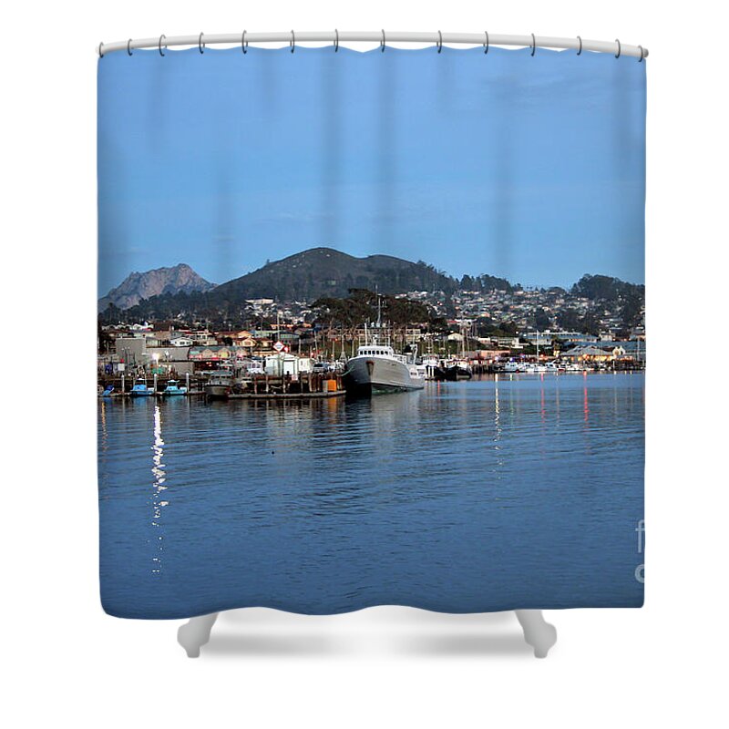 Morro Bay Shower Curtain featuring the photograph Evening in Morro Bay by Michael Rock