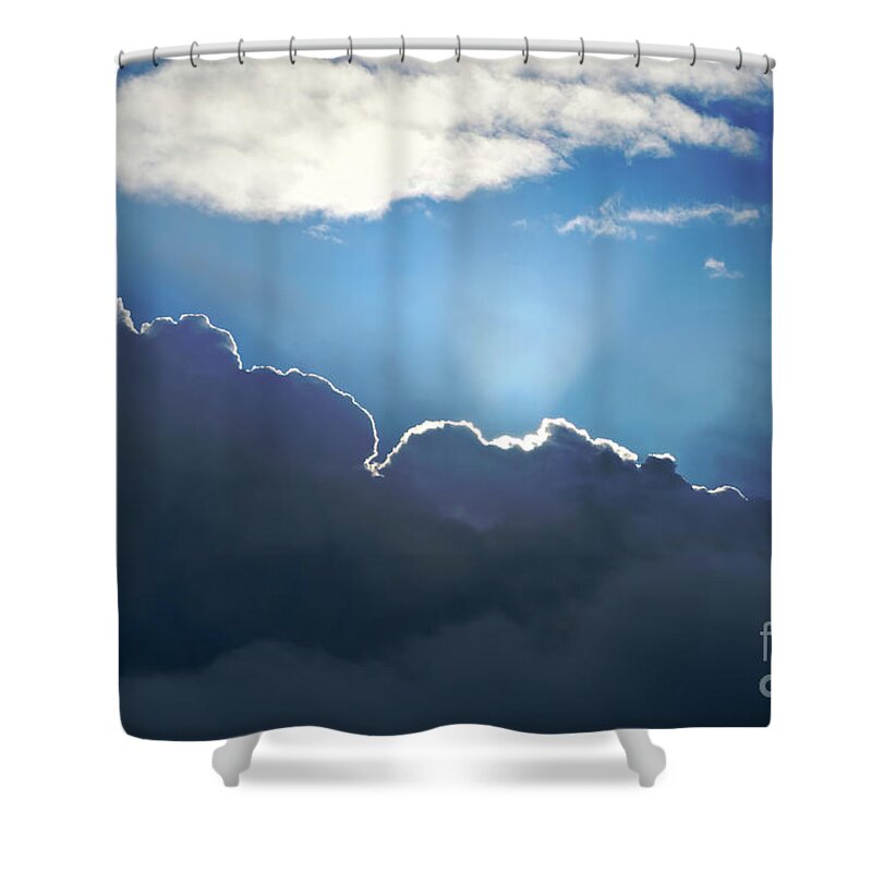 Silver Lining Shower Curtain featuring the photograph Every Cloud has a Silver Lining by Maria Janicki