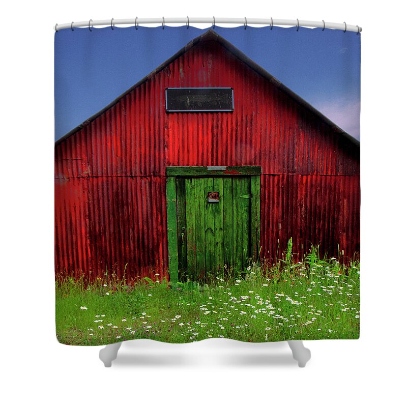 Landscape Shower Curtain featuring the photograph Everything Depends On Red by Cynthia Dickinson