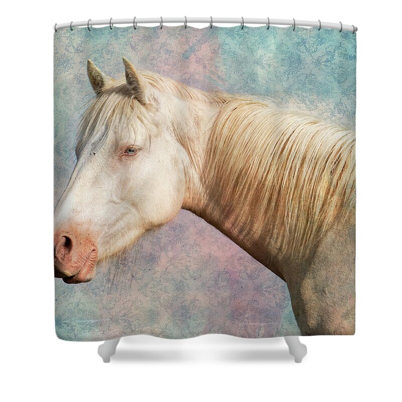Wild Horses Shower Curtain featuring the photograph Eyes like the sky by Mary Hone