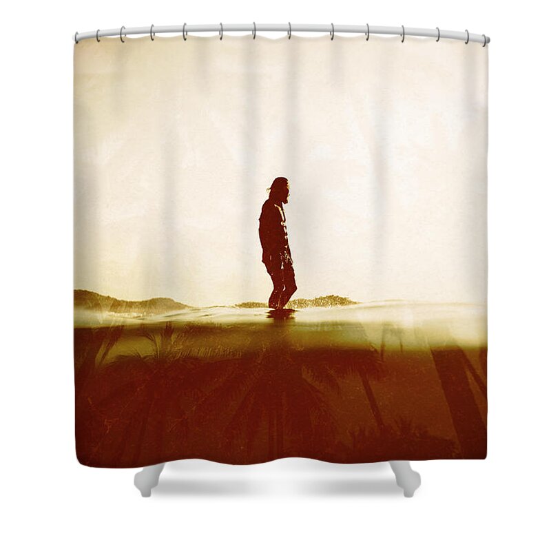 Surfing Shower Curtain featuring the photograph Face The Sun 2 by Nik West