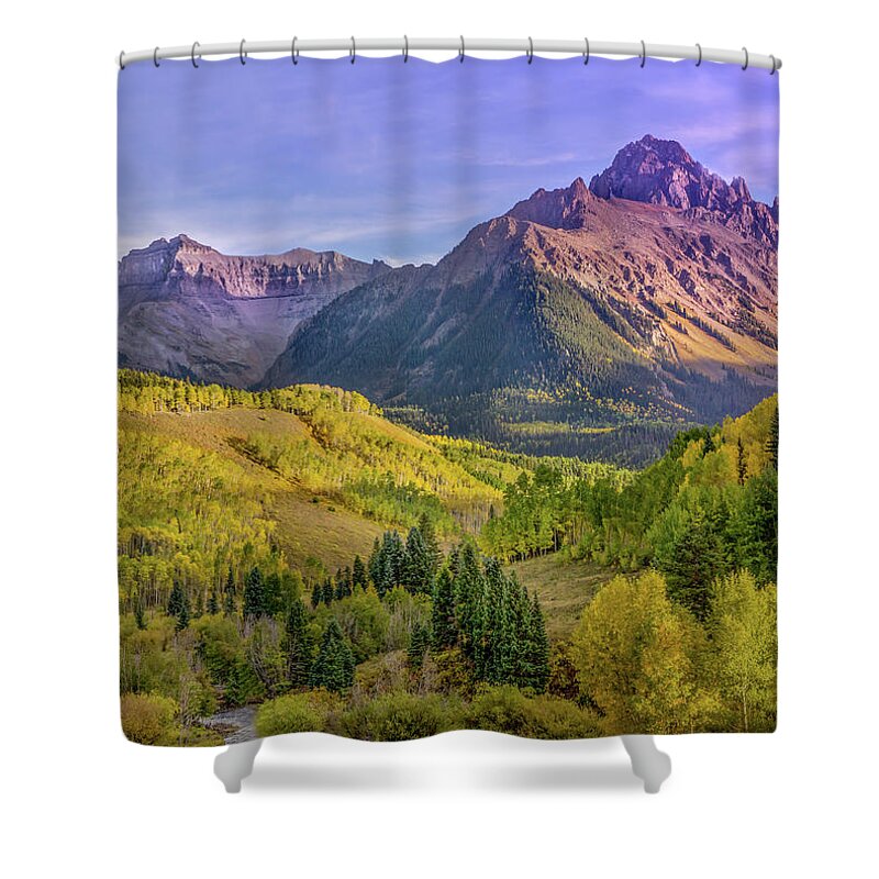Colorado Shower Curtain featuring the photograph Fall Color in the San Juan Mountains by James Woody