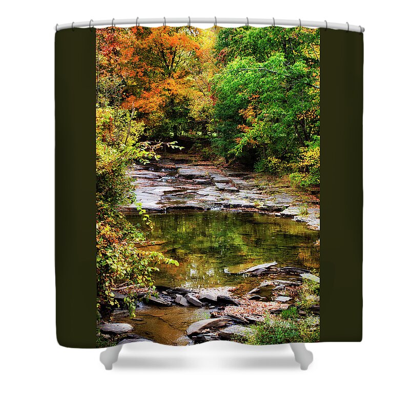 Fall Shower Curtain featuring the photograph Fall Creek by Christina Rollo
