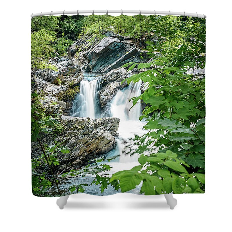Waterfall Shower Curtain featuring the photograph Falls in the Forest by Mike Whalen