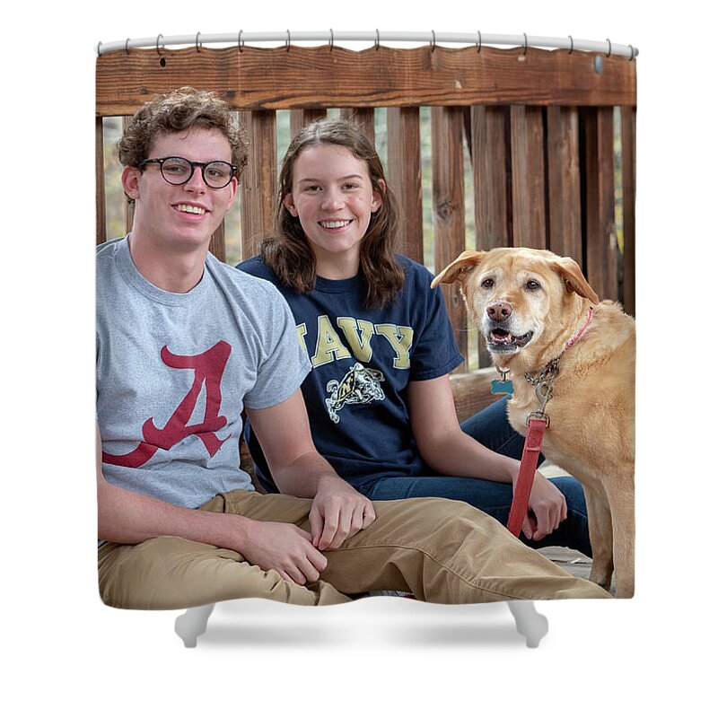 Family Shower Curtain featuring the photograph Family Dog by Farol Tomson