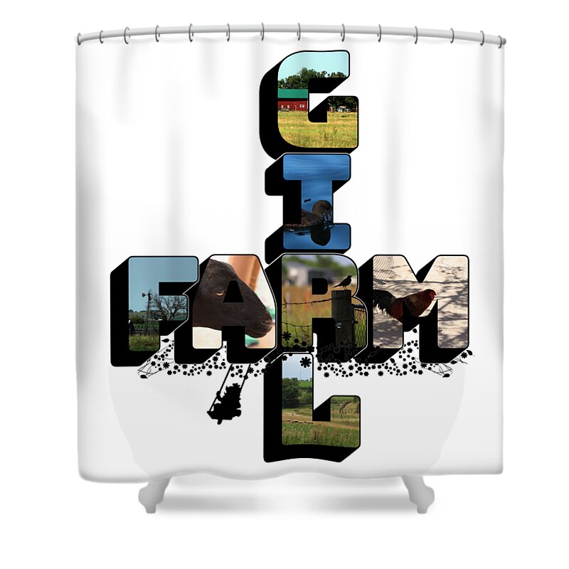 Farm Girl Shower Curtain featuring the photograph Farm Girl Big Letter 2 by Colleen Cornelius