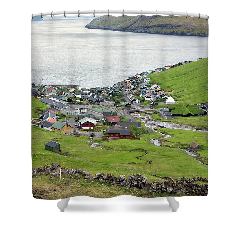 Tranquility Shower Curtain featuring the photograph Faroe Islands, Vestmanna by Andrea Ricordi, Italy