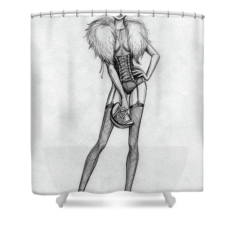 Sex Symbol Shower Curtain featuring the photograph Fashion Look by Tatarnikova
