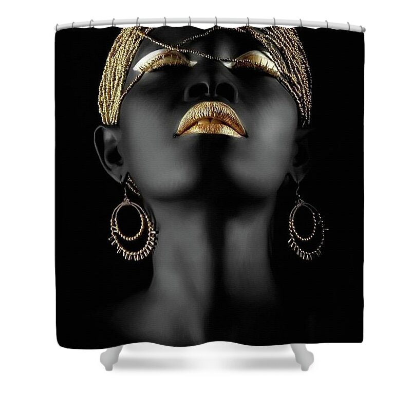 Dance Shower Curtain featuring the painting Female art bbww32 by Gull G
