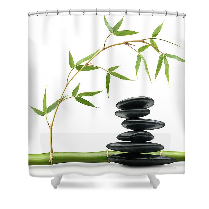 Bamboo Shower Curtain featuring the photograph Feng Shui Fantasy by Pixhook