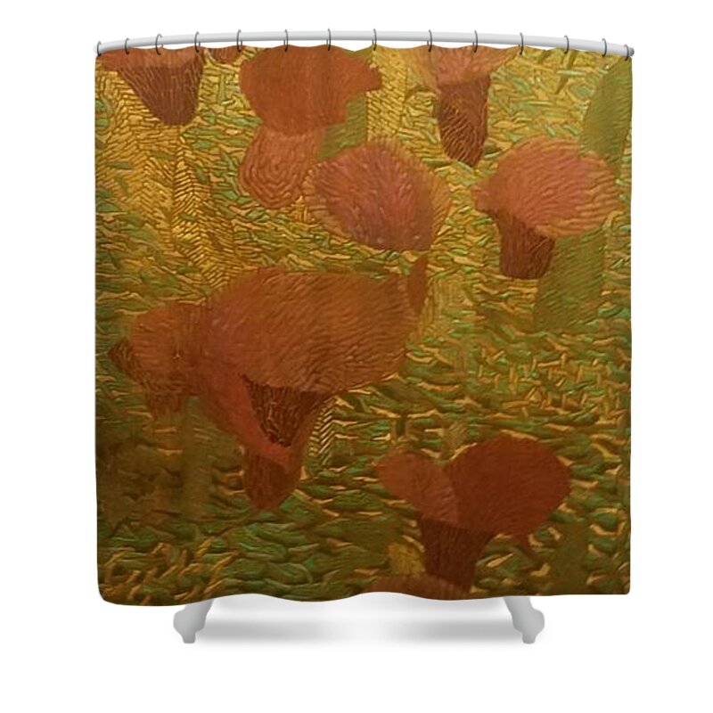 Calla Shower Curtain featuring the painting Field of Callas by Darren Whitson