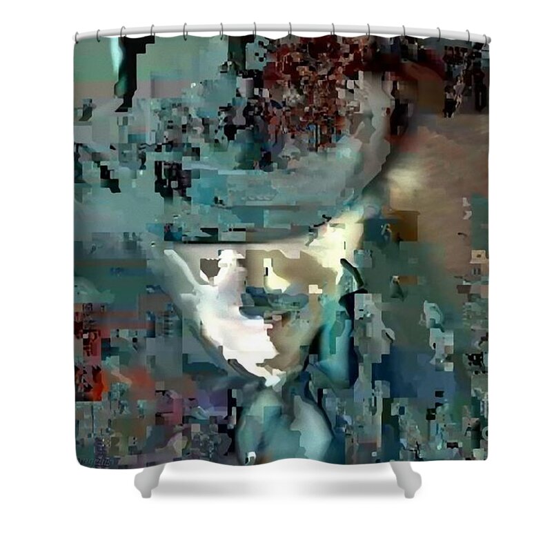 Assembly Shower Curtain featuring the painting Figure by Matteo TOTARO