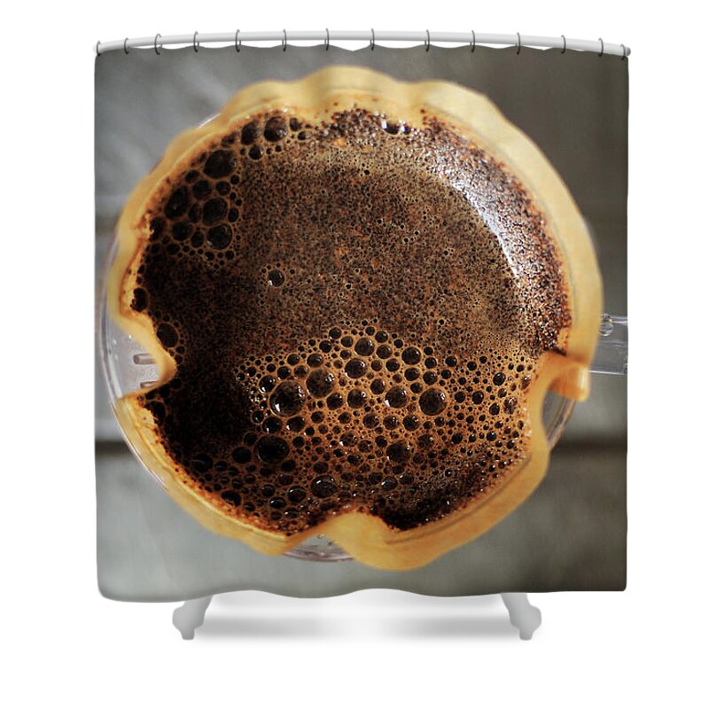 Spoon Shower Curtain featuring the photograph Filtering Coffee by Stephen Smith